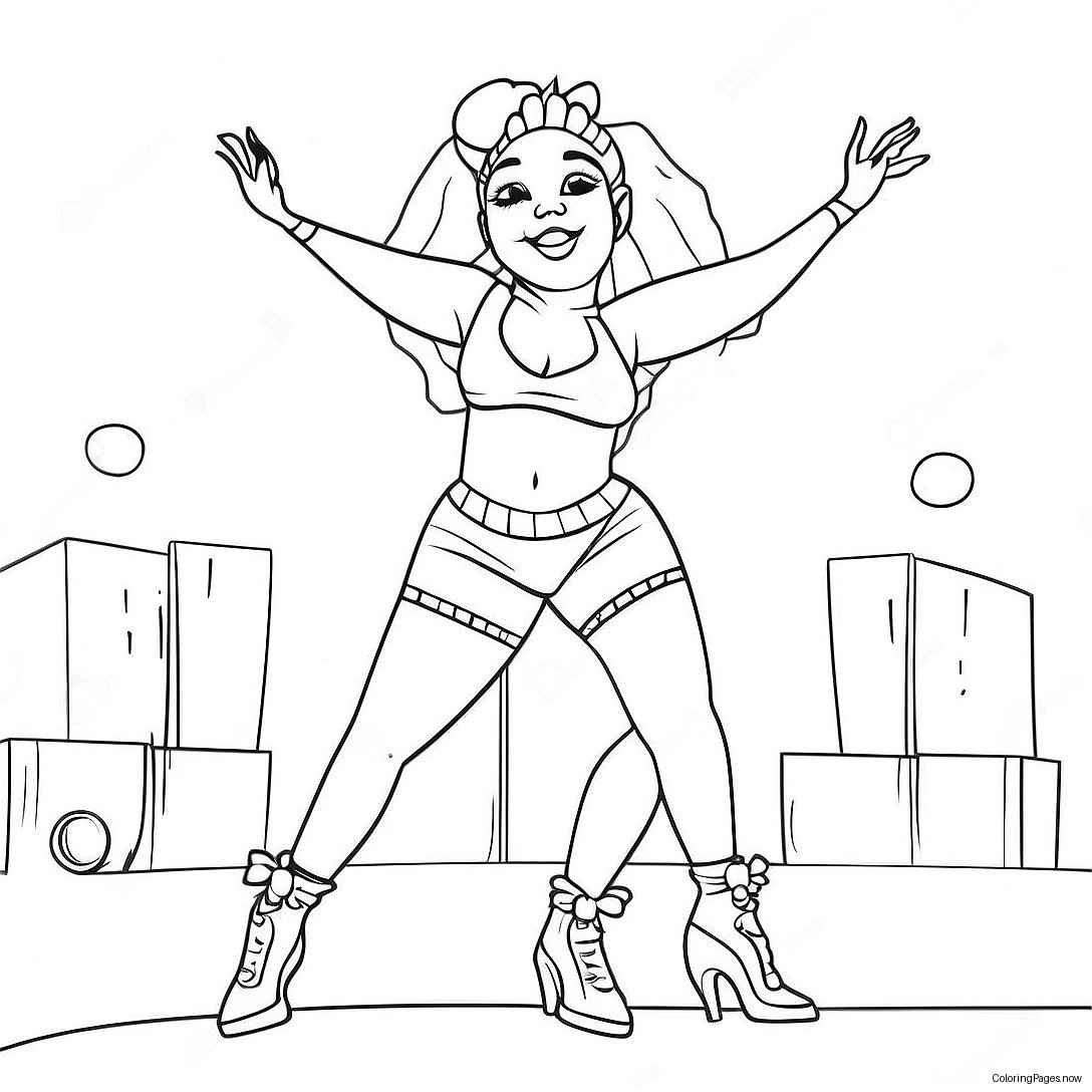Doja Cat Performing On Stage Coloring Page 66064 52943