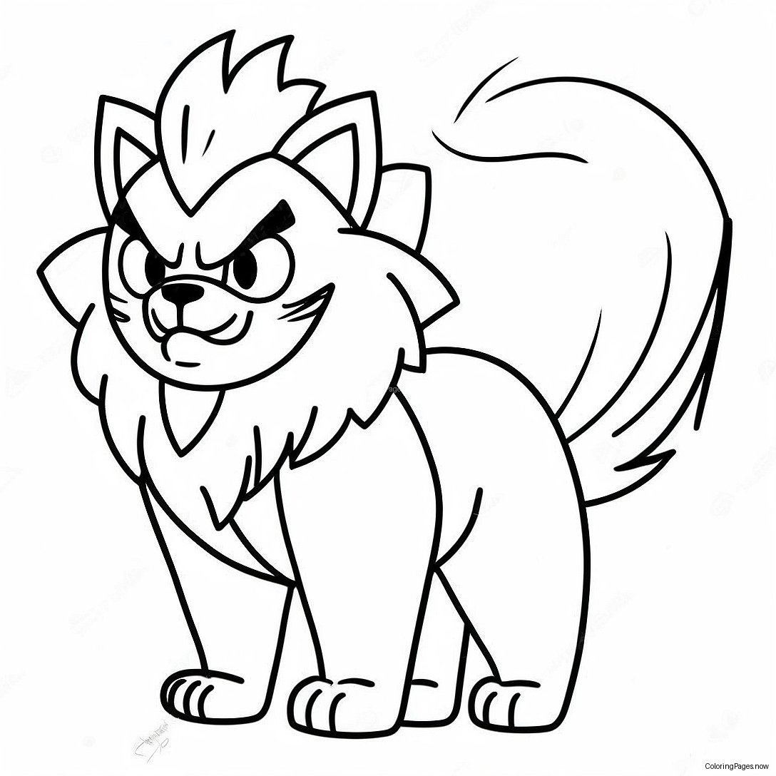 Fire Type Arcanine Coloring Page 73923 59223