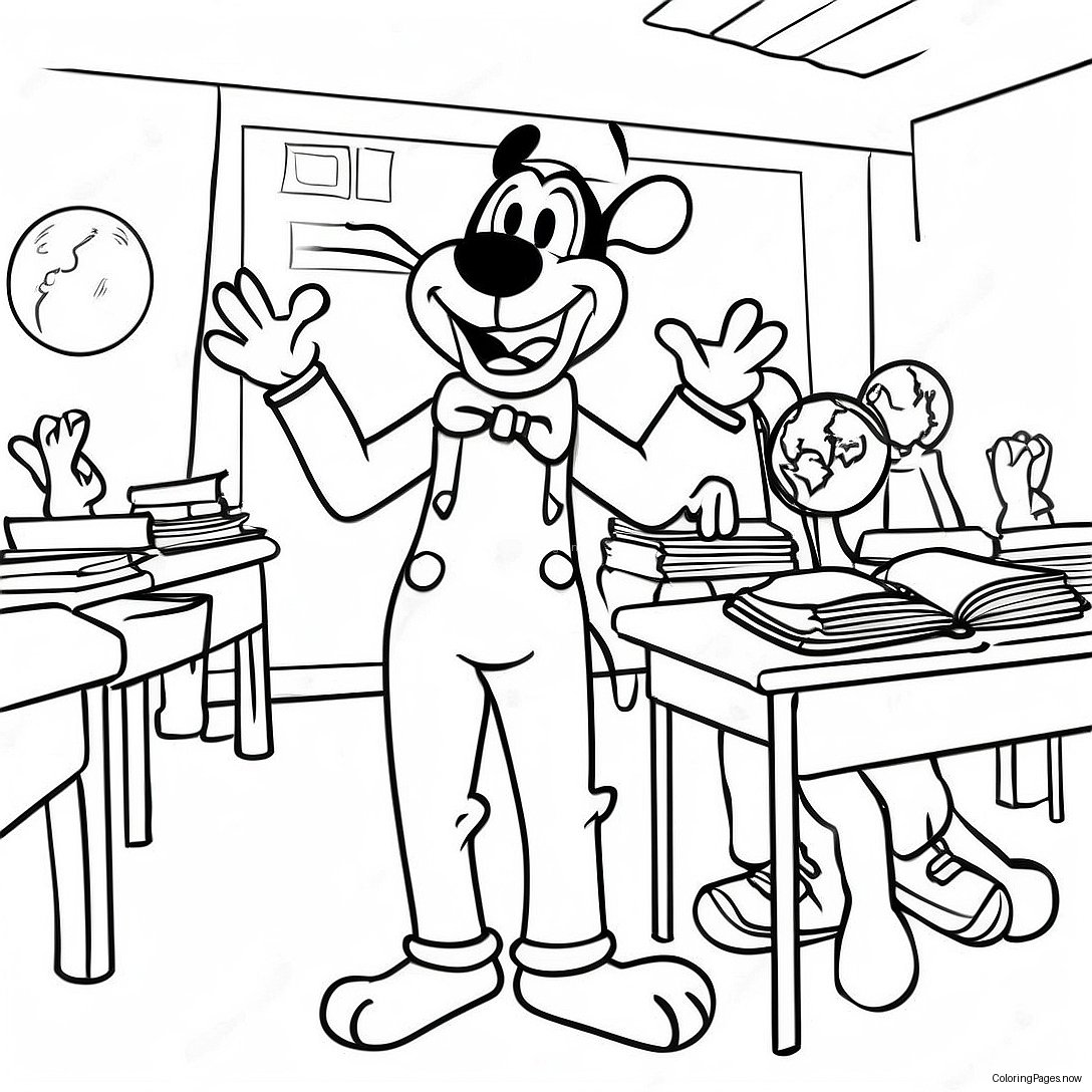 Goofy Classroom Coloring Page 70493 56495 Goofy Classroom Coloring Page 70493 56495