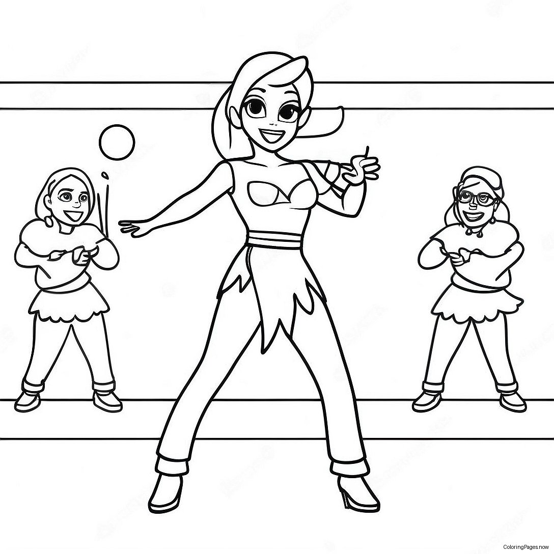 Ice Spice Performing On Stage Coloring Page 12847 10408