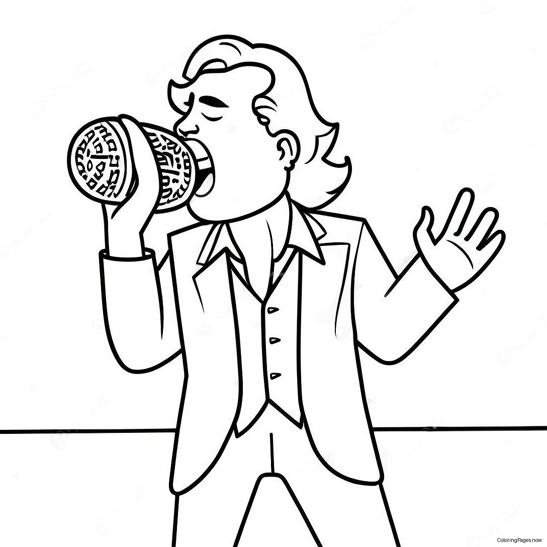 Ivan Cornejo Singing On Stage Coloring Page 24622 19785