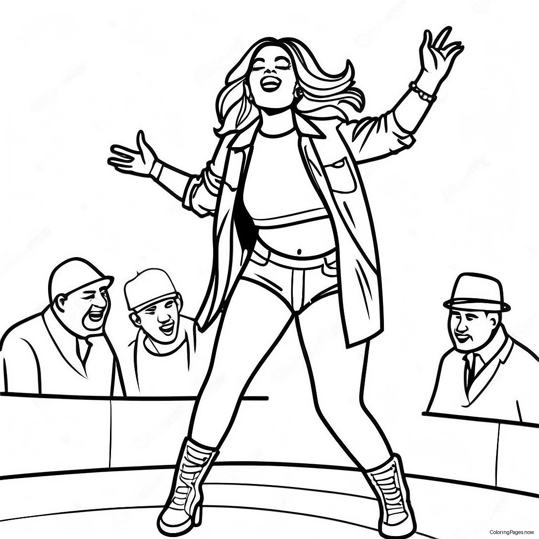 Karol G Performing On Stage Coloring Page 2937 2391