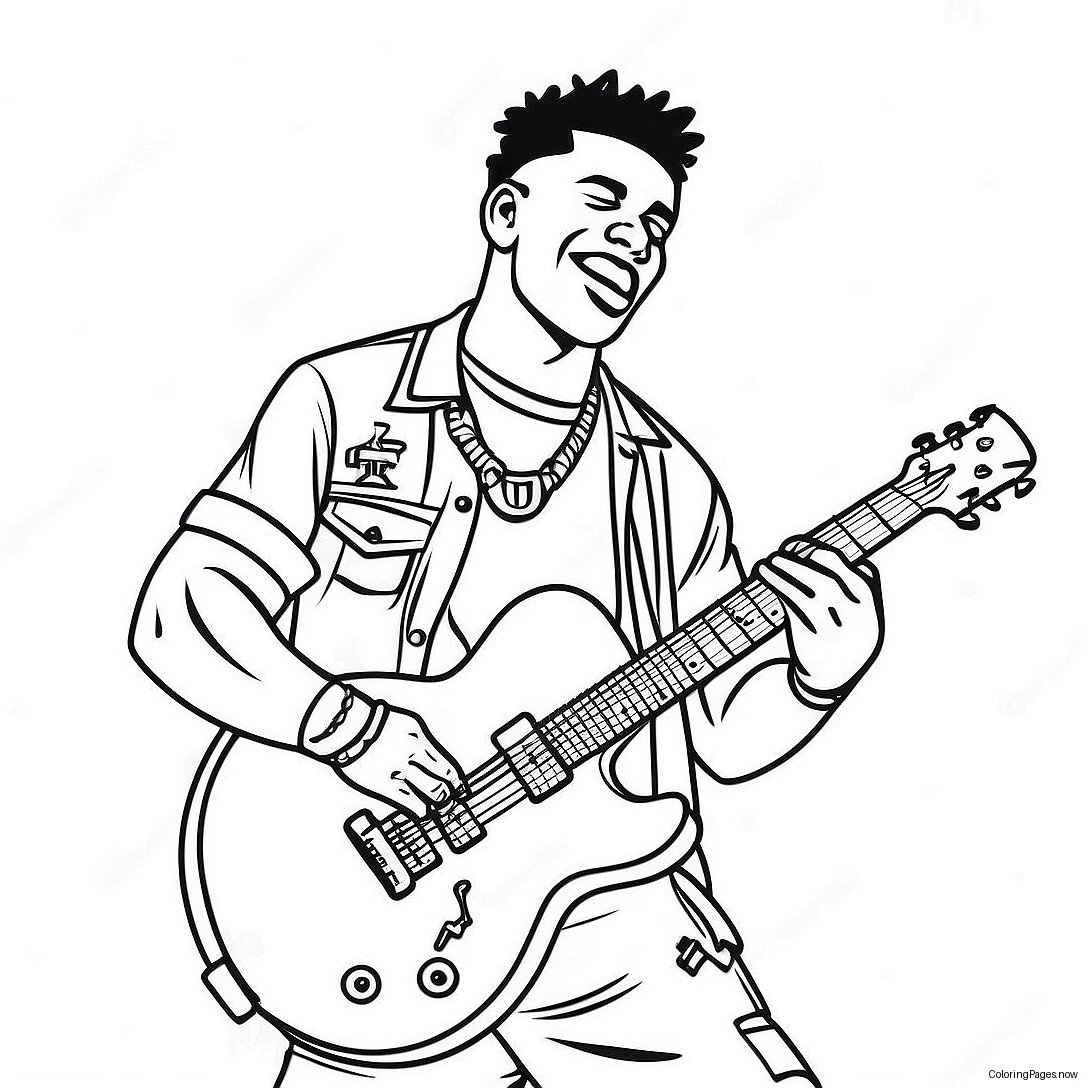 Nle Choppa Performing On Stage Coloring Page 24392 19593