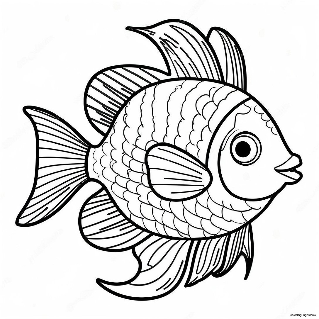 Realistic Tropical Fish Coloring Page 38983 31173 