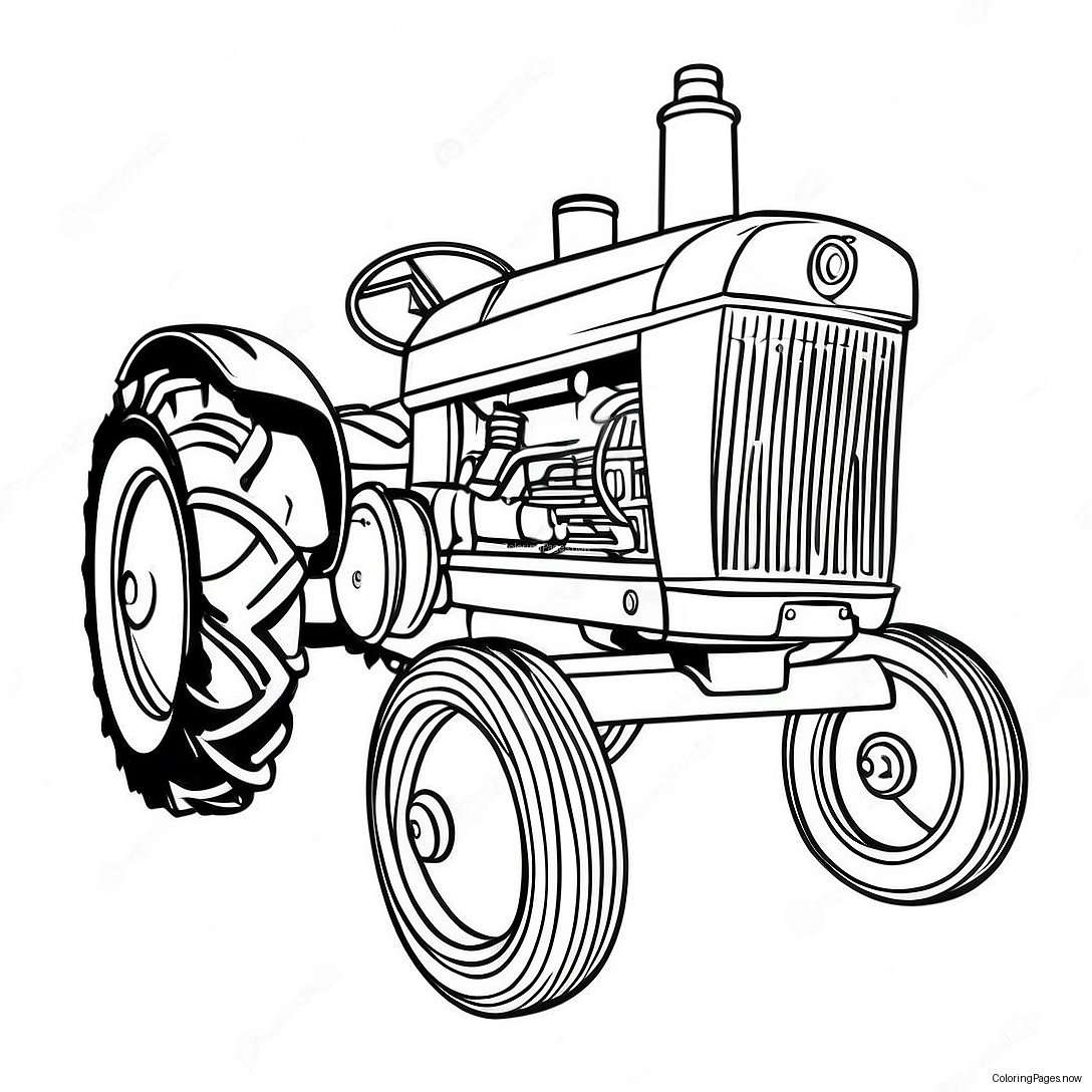 Vintage Case Tractor Coloring Page 16920 13640