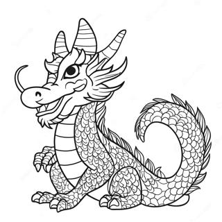 Chinese Dragon Coloring Page 10386-8458