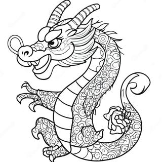 Chinese Dragon Coloring Page 10386-8460