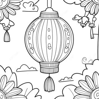 Chinese Lantern Festival Coloring Page 10387-8464