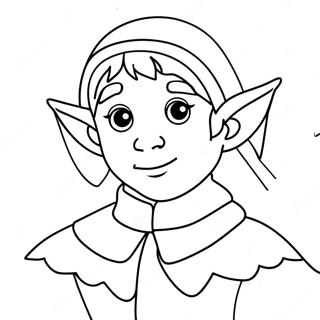 Elf Coloring Page 1071-867