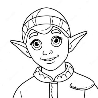 Elf Coloring Page 1071-868