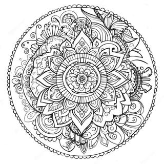 Adult Mandala Coloring Page 1111-878