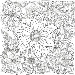 Intricate Floral Patterns Coloring Page 1112-892