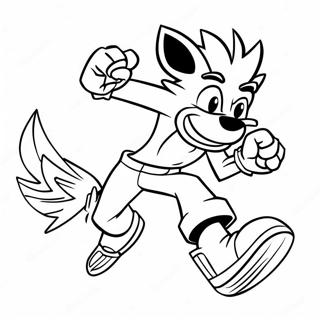 Crash Bandicoot Running Fast Coloring Page 11487-9338