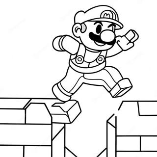 Lego Mario Jumping Action Coloring Page 11687-9491