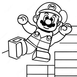 Lego Mario Jumping Action Coloring Page 11687-9492