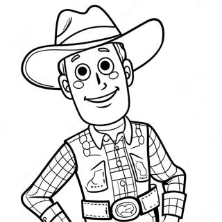 Woody In Cowboy Outfit Coloring Page 11757-9542