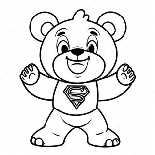 Cute Bruins Bear Mascot Coloring Page 11947-9693