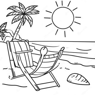 Summer Beach Scene Coloring Page 11-2