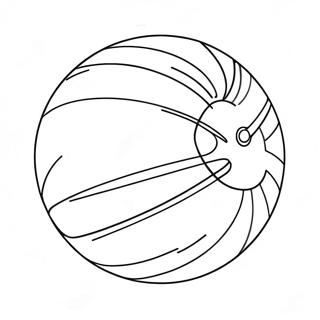 Bouncing Beach Ball Coloring Page 12077-9797