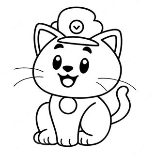 Cat Mario Coloring Page 12196-9891
