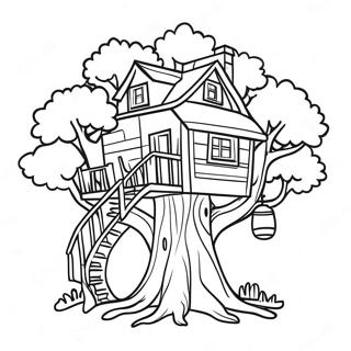 Treehouse Coloring Page 12376-10029
