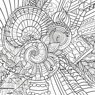 Optical Illusion Geometric Patterns Coloring Page 12396-10052