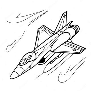 Fighter Jet In Flight Coloring Page 12727-10314