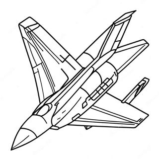 Fighter Jet In Flight Coloring Page 12727-10316