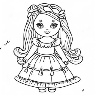 Paper Doll Coloring Page 12756-10338
