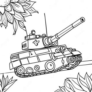 Military Tank Coloring Page 1302-1038