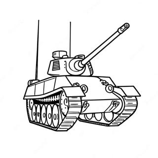 Military Tank Coloring Page 1302-1086