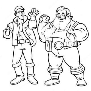 Brozone Characters In Action Coloring Page 13047-10573