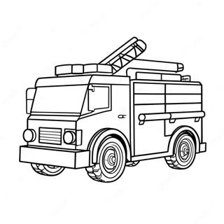 Lego City Fire Truck Coloring Page 13076-10577