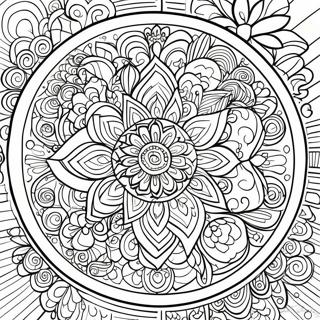 Mindful Mandala Coloring Page 1311-1091