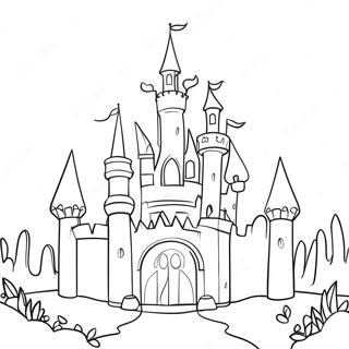 Fairytale Princess Castle Coloring Page 13267-10747