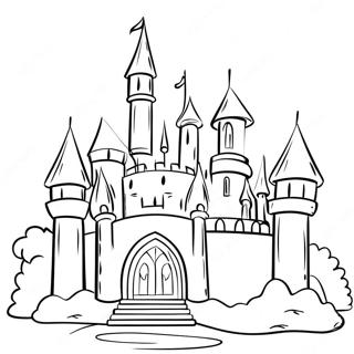 Fairytale Princess Castle Coloring Page 13267-10748