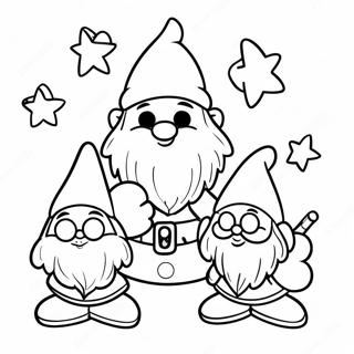 Christmas Gnomes Coloring Pages