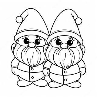 Christmas Gnomes Coloring Page 1331-1106