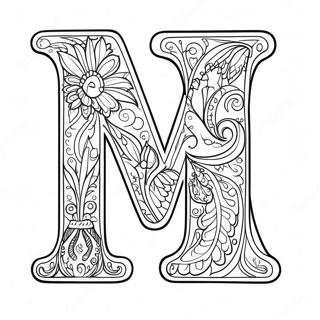 Letter M Coloring Page 1411-1172