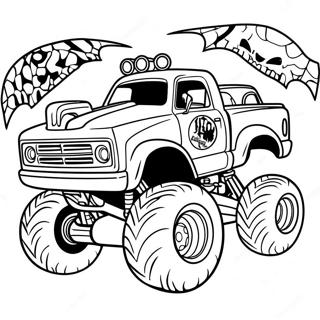 Monster Jam Truck Racing Coloring Page 14236-11504