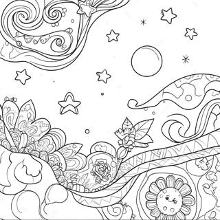 Sparkling Starry Night Constellation Coloring Page 14307-11573