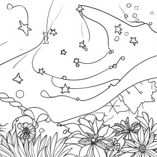 Sparkling Starry Night Constellation Coloring Page 14307-11576