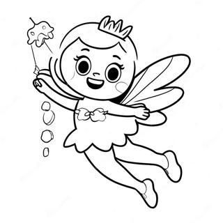 Sparkling Tooth Fairy Flying Coloring Page 14370-11610