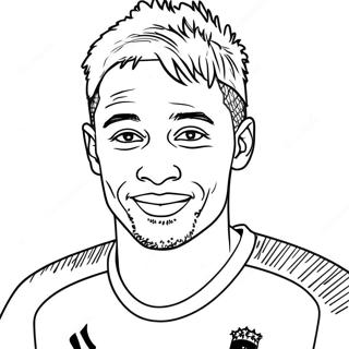 Neymar Coloring Pages