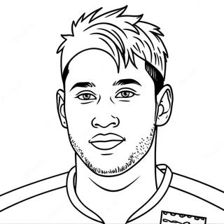 Neymar Soccer Star Coloring Page 1441-1194