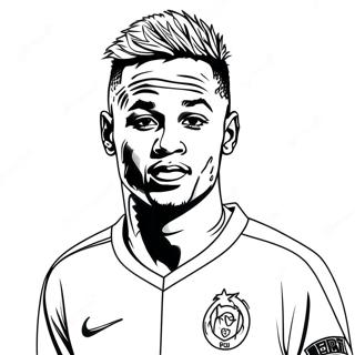 Neymar Soccer Star Coloring Page 1441-1195