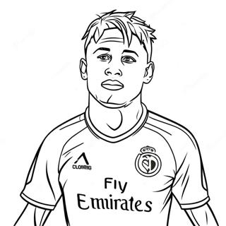 Neymar Soccer Star Coloring Page 1441-1196