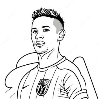 Neymar In Action Coloring Page 1442-1197