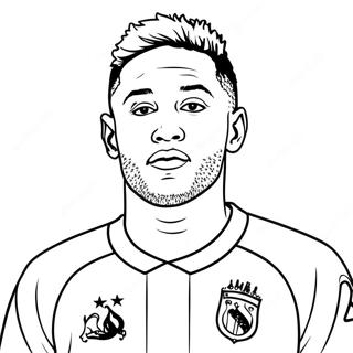 Neymar In Action Coloring Page 1442-1198