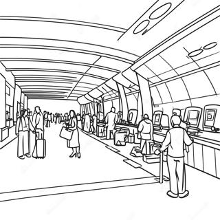 Busy Airport Terminal Coloring Page 14430-11659